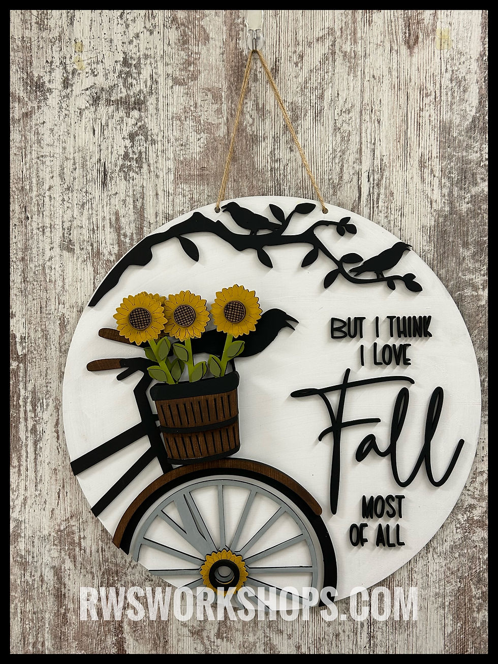 Fall Bike Door Hanger