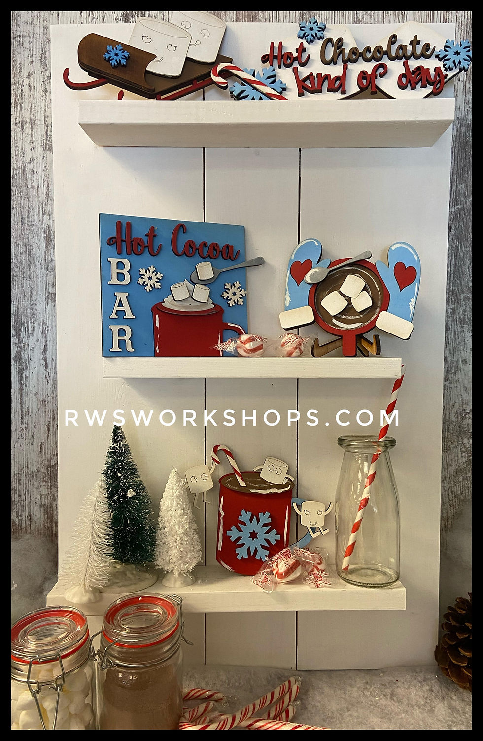 Hot Cocoa Tiered Tray/Shelf Filler
