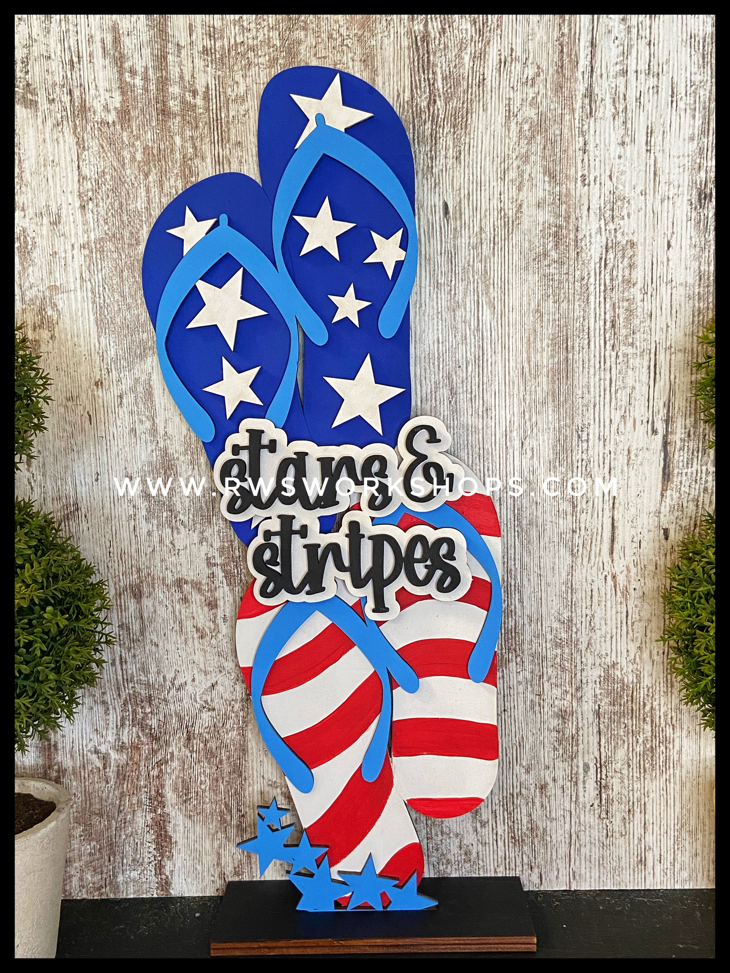 Patriotic Stacked Flip Flips