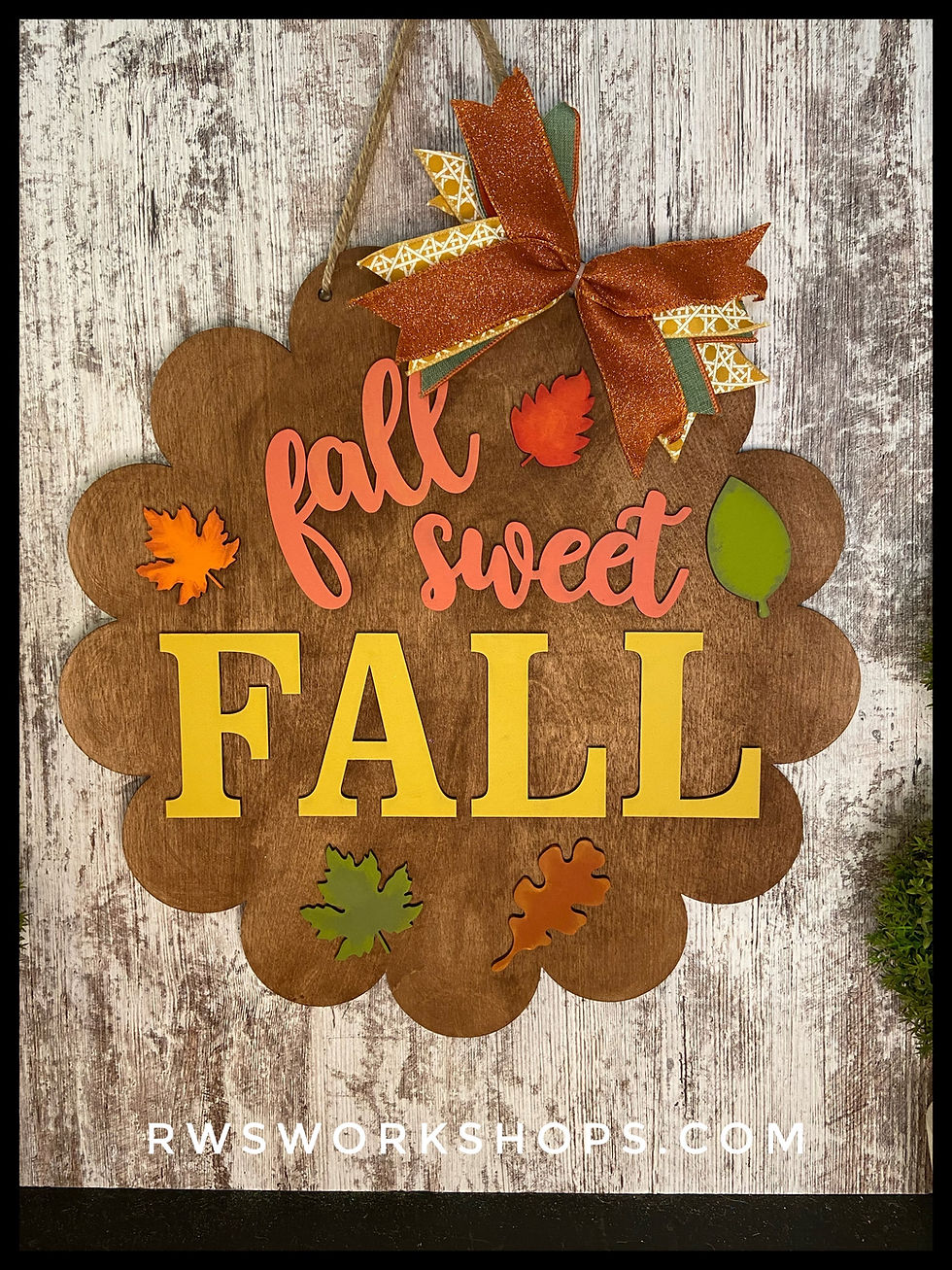 Scalloped Fall Sweet Fall Door Hanger