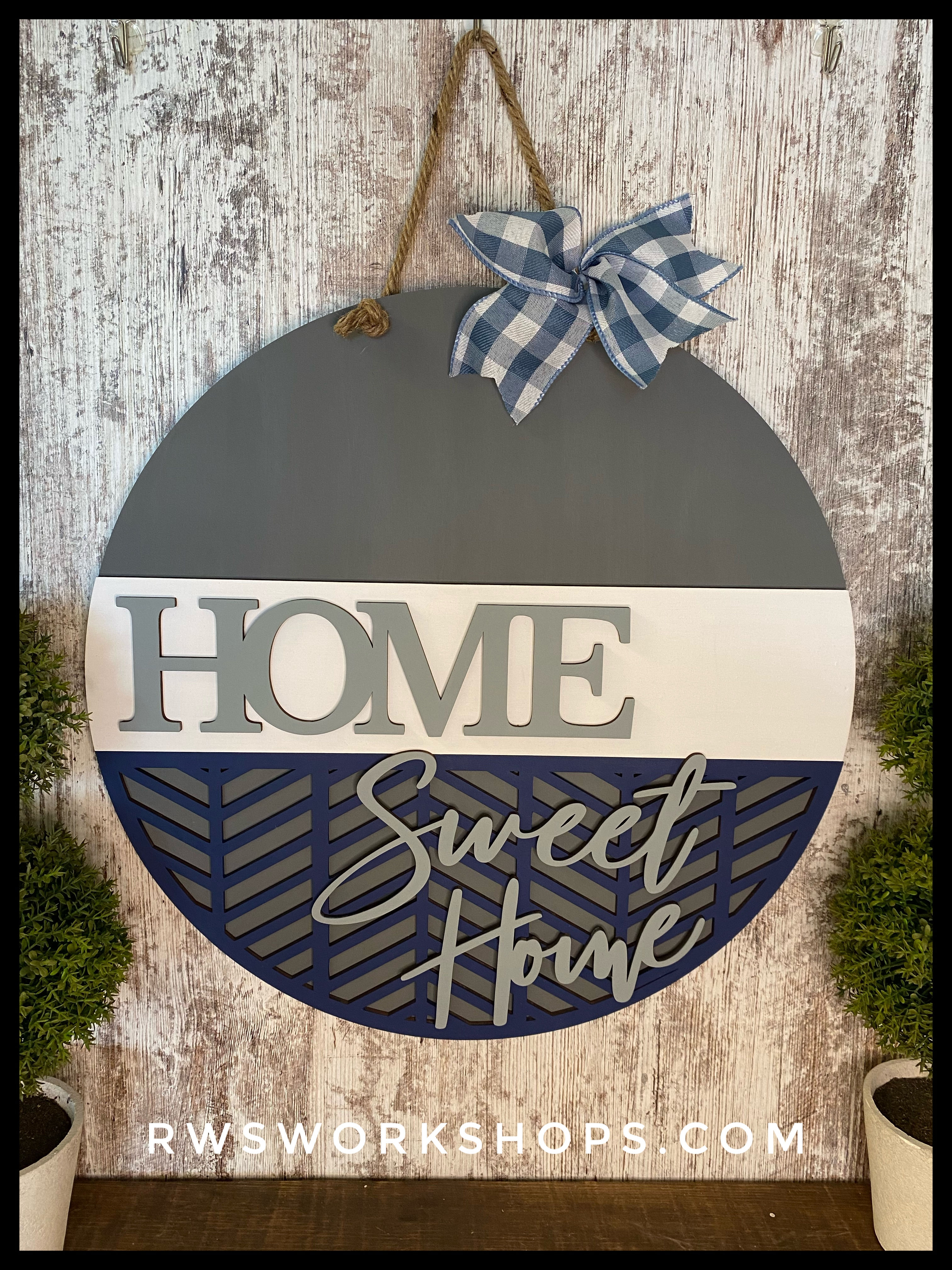 Home Sweet Home Geo Bottom 18” Door Hanger