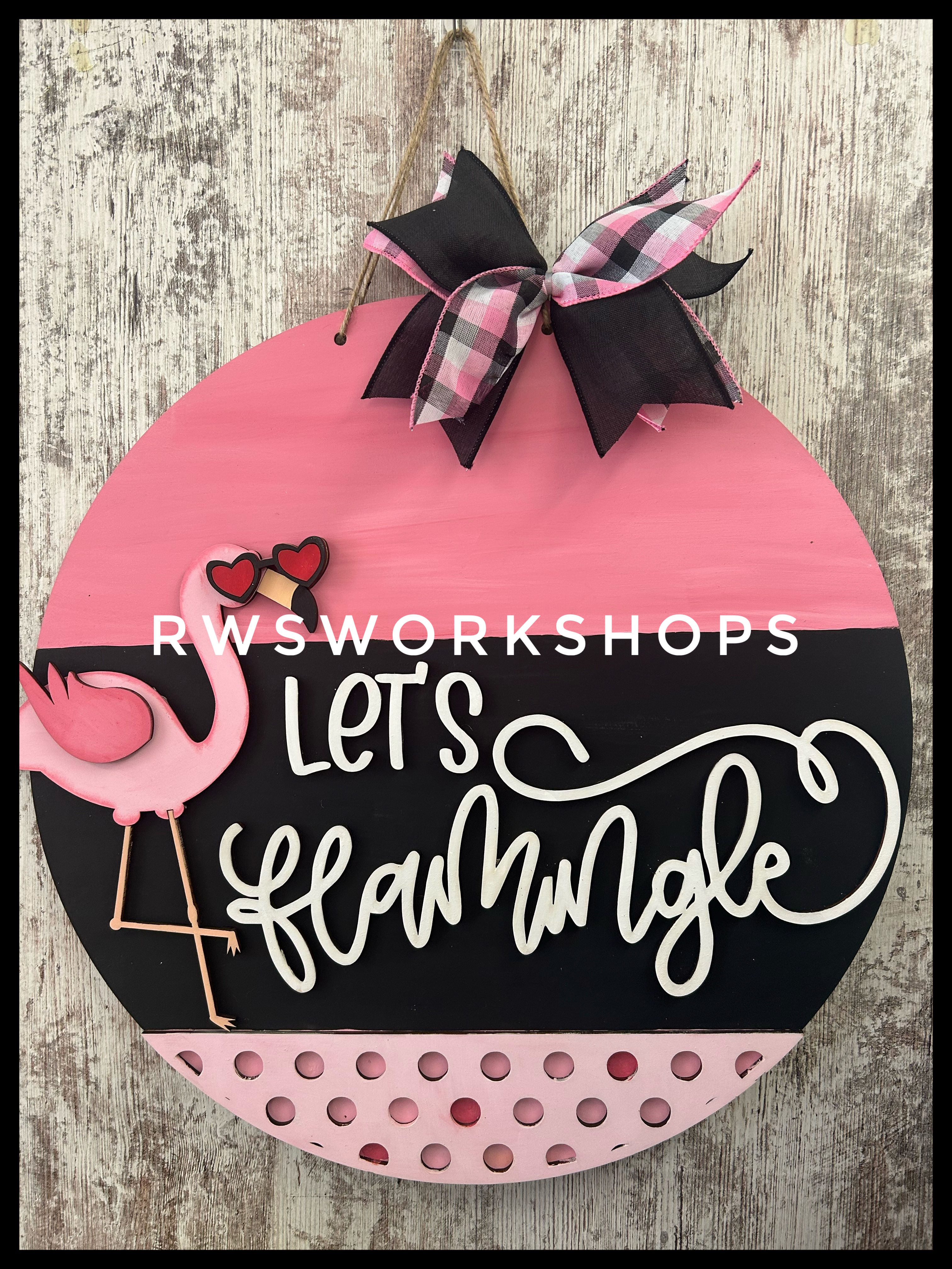 Let's Flamingle Sign