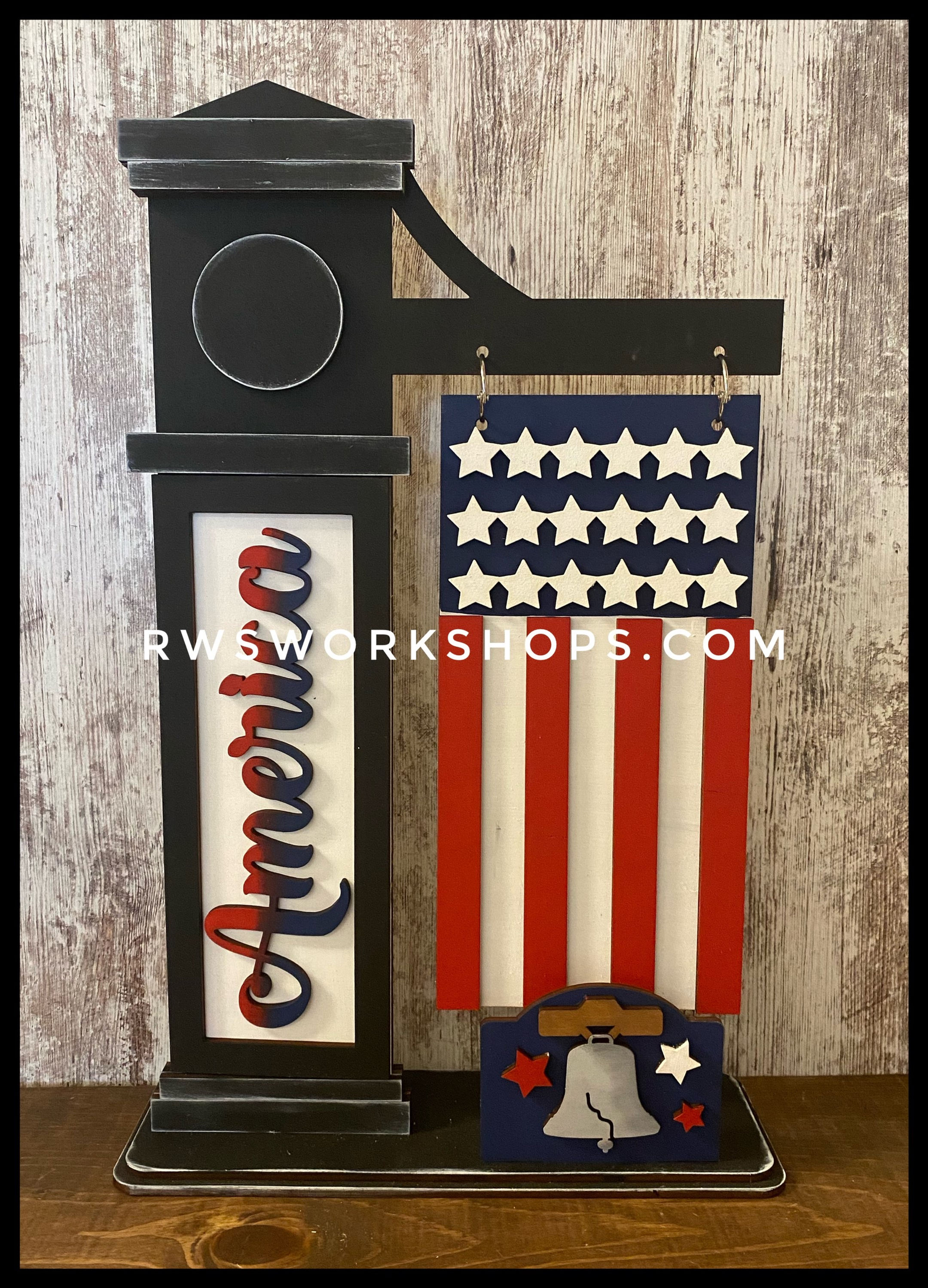 America Flag-Sign Post - Interchangeable