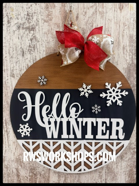 Hello Winter Door Hanger