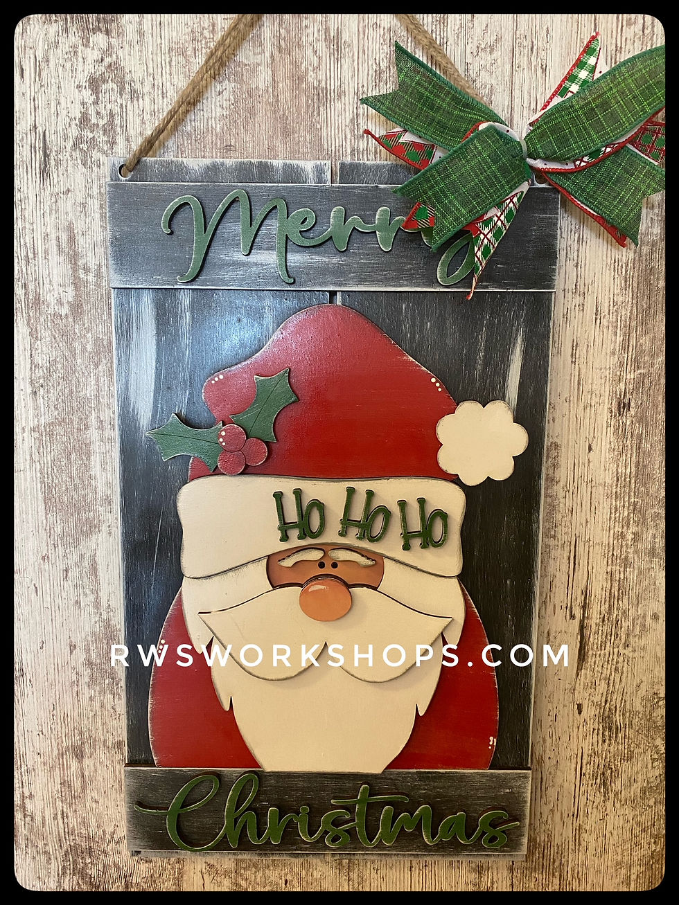 Faux Pallet Style Santa Door Hanger