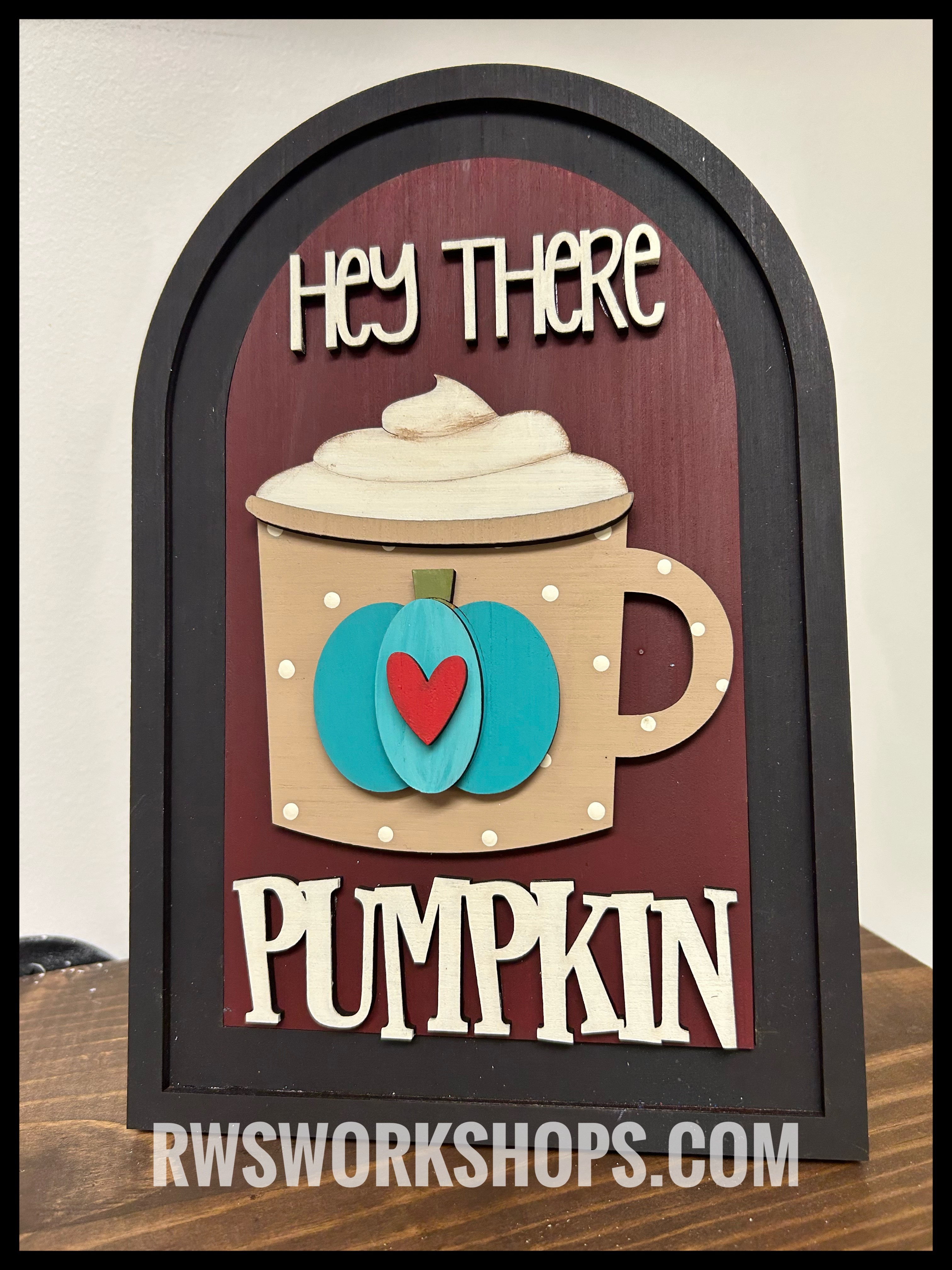 Hey There Pumpkin-  Interchangeable Arch Insert