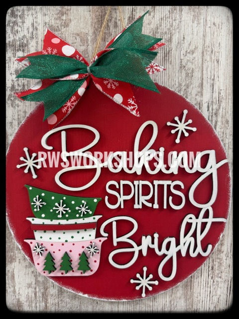 Baking Spirits Bright Door Hanger