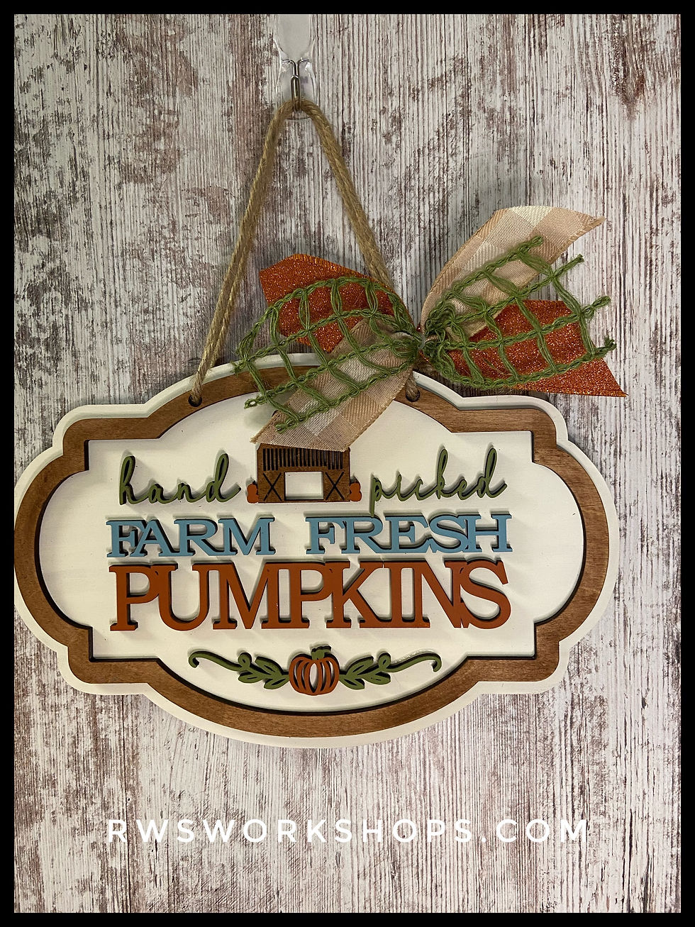 Farm Fresh Pumpkins 10"Door Hanger