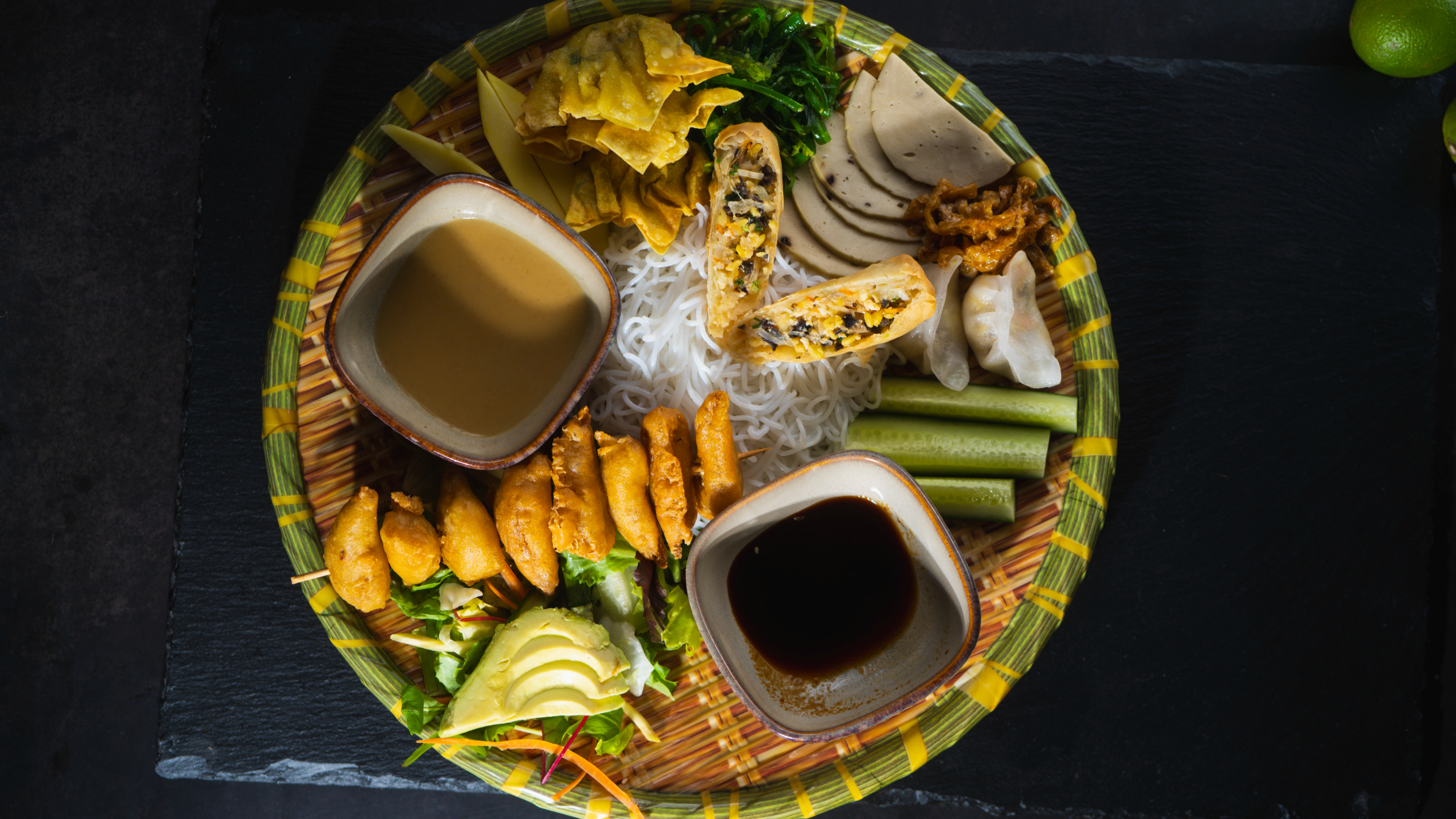 Arranged Food and Objects