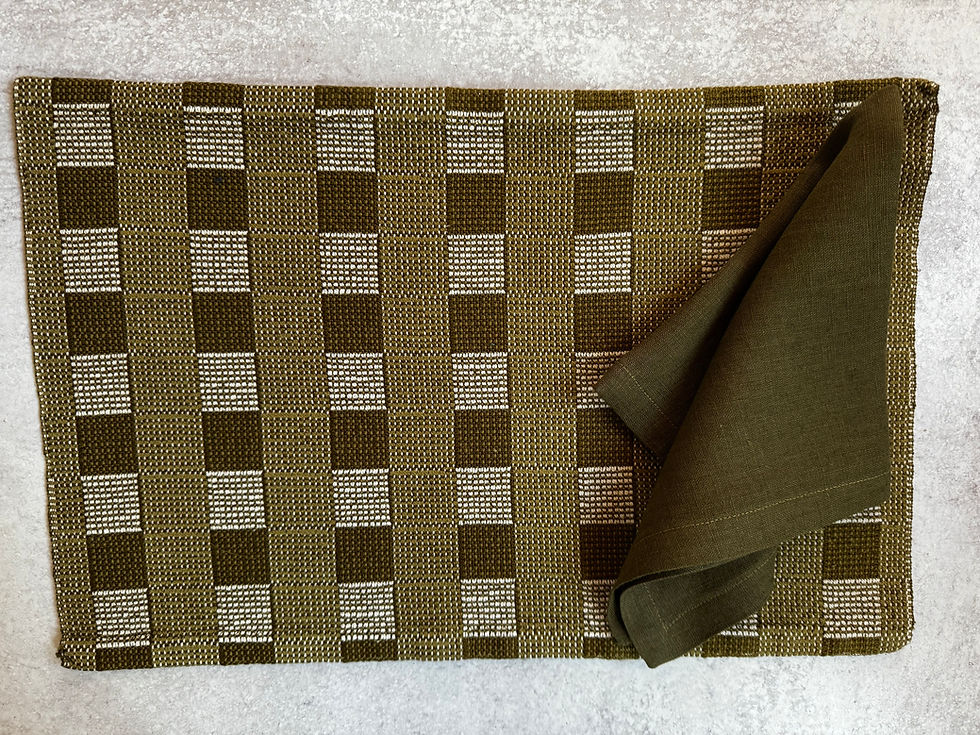 Thumbnail: Olive Green Crackle Placemat Sets