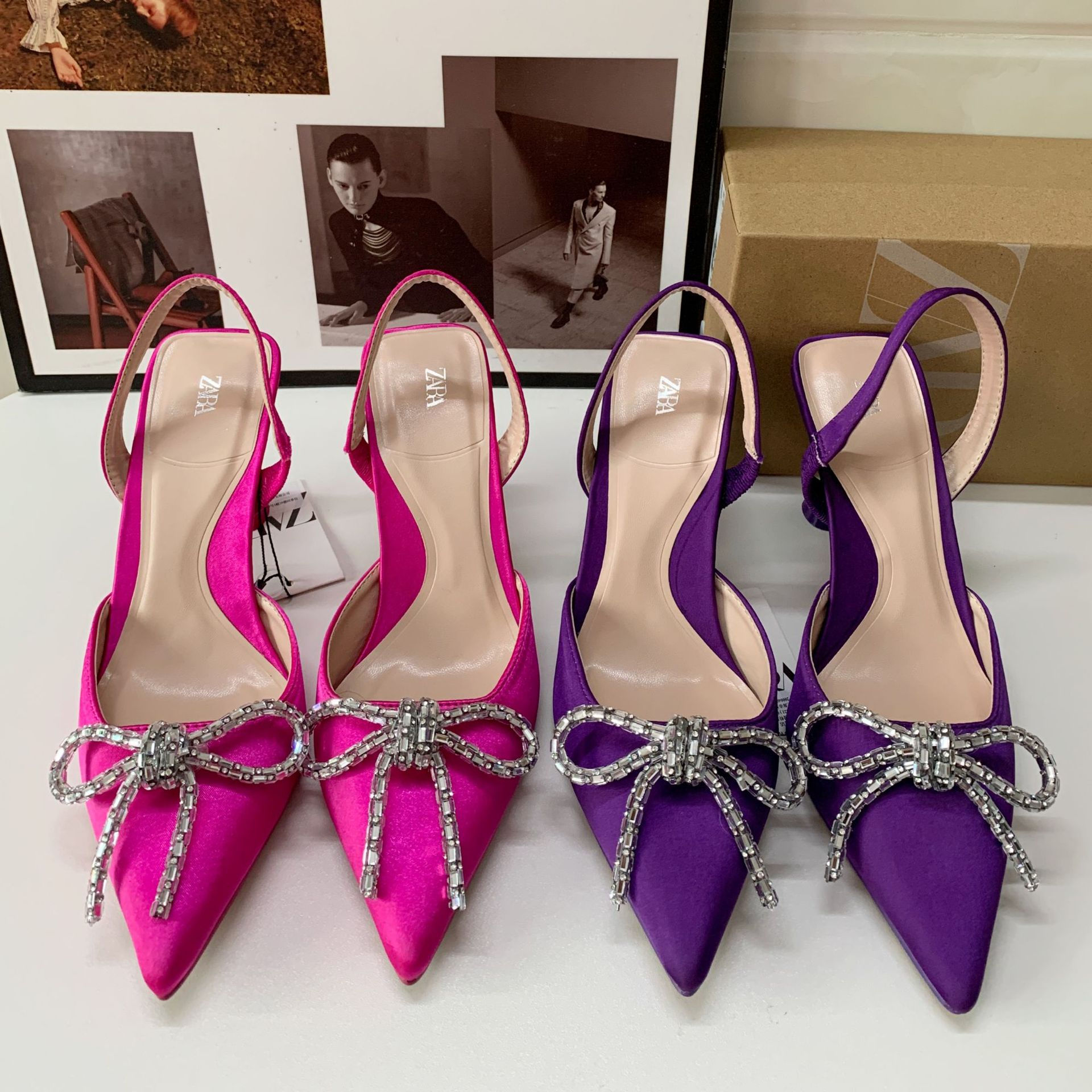 2023 Autumn Women's High Heel Rhinestone Sandals