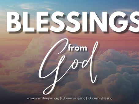 O Ministries Inc. Blessings from God graphic