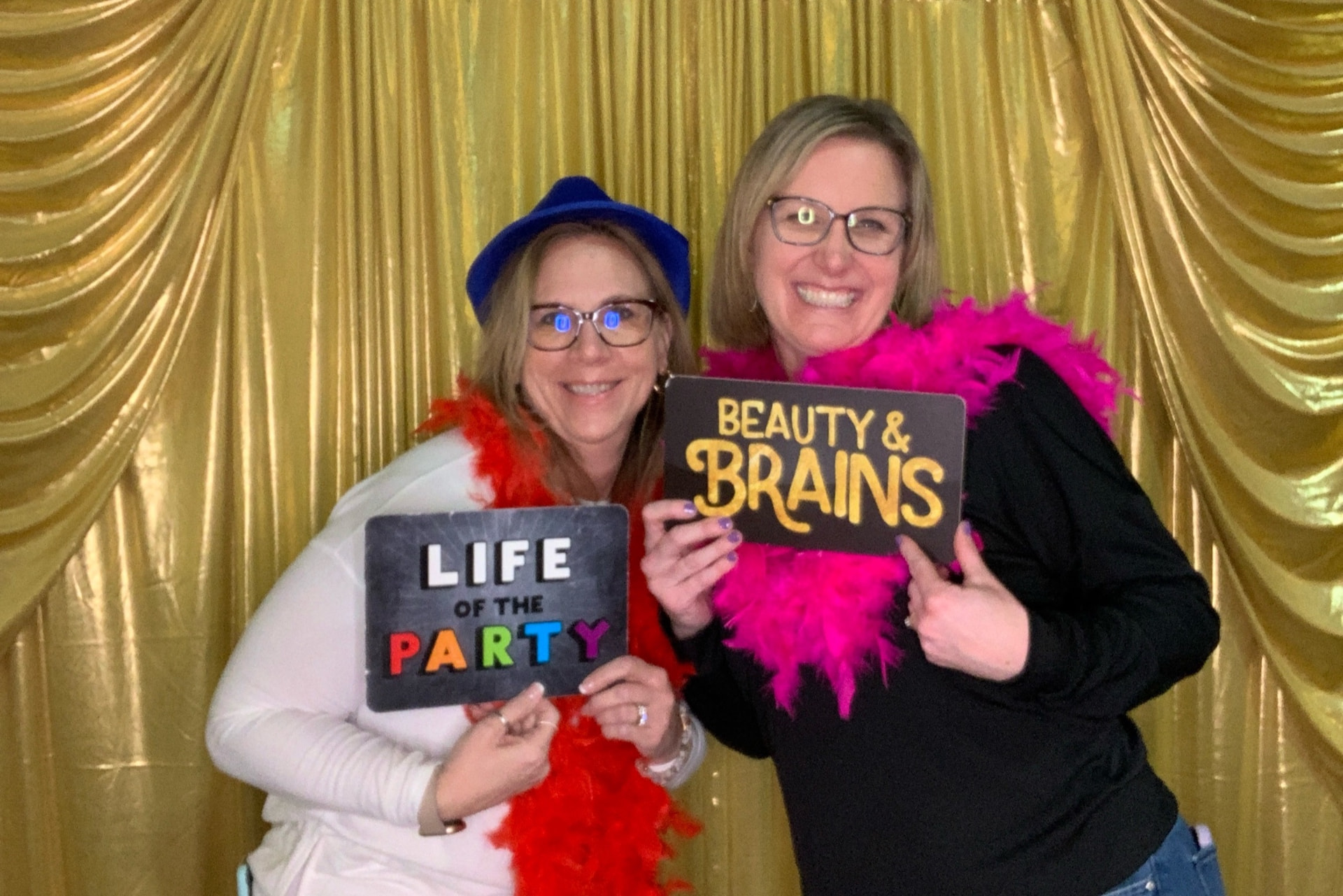Guests posing at the MobiPix booth during an Atlanta brewfest