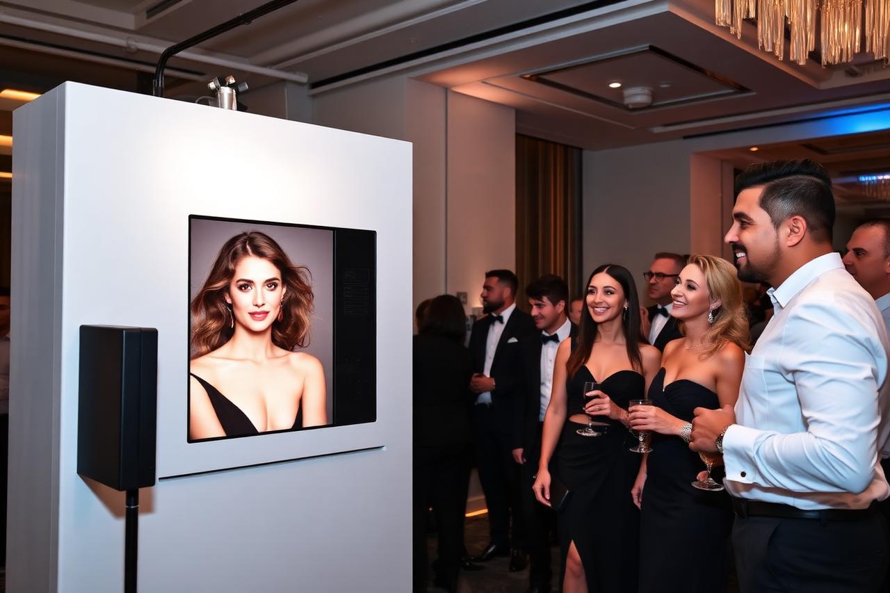 AI portrait booth at a graduation celebration
