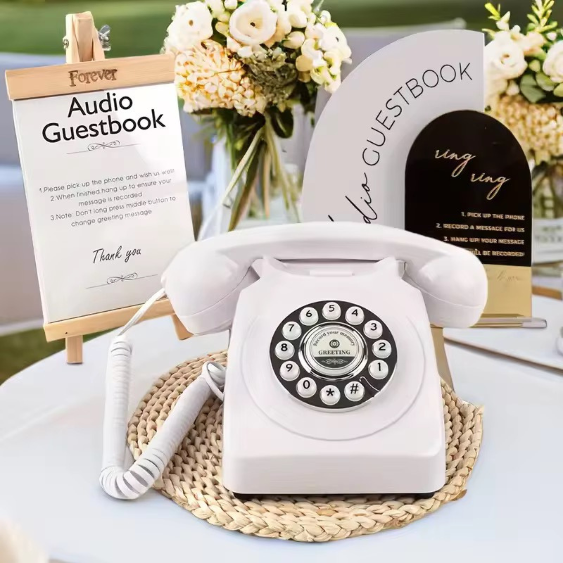 Audio guestbook at a milestone birthday celebration