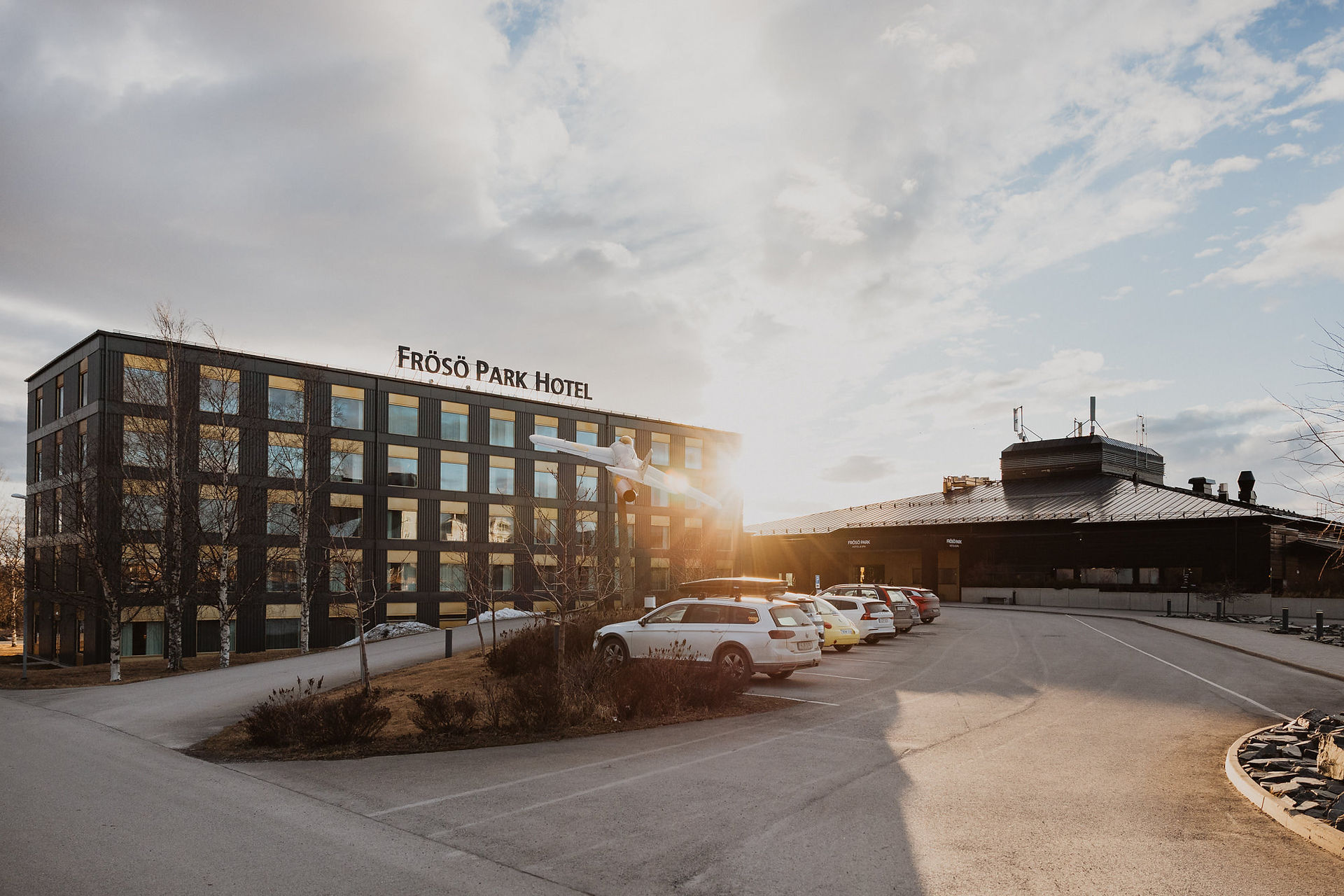 Frösö park i solnedgången