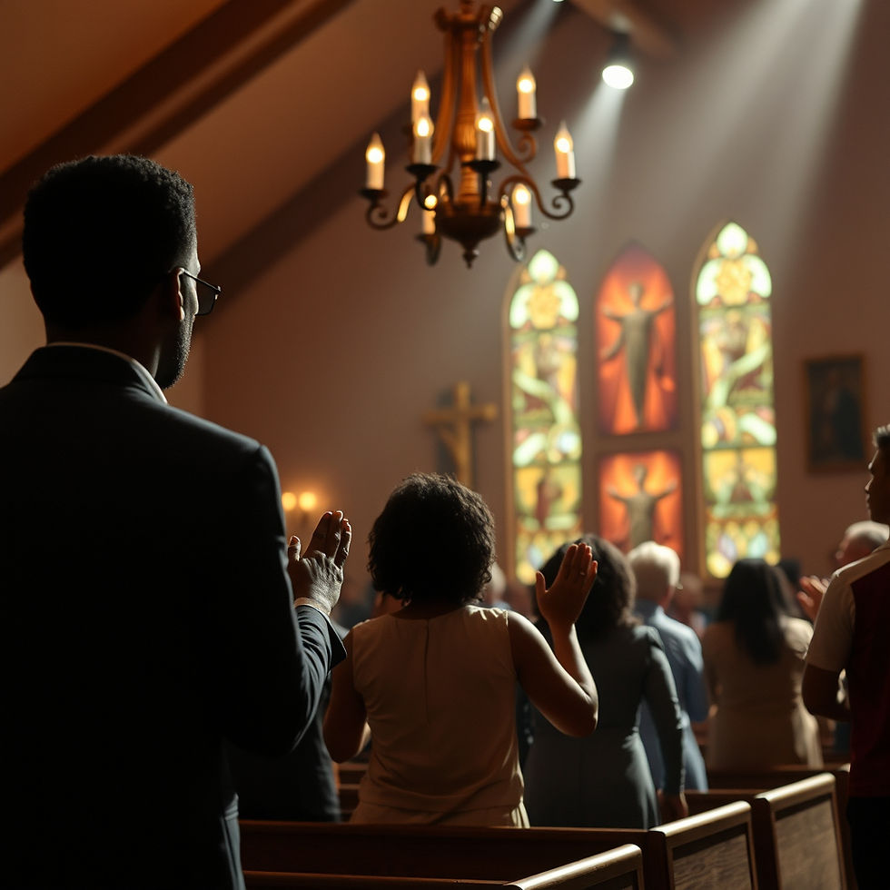 black people Church, praise, holy ghost, chandelier.jpg