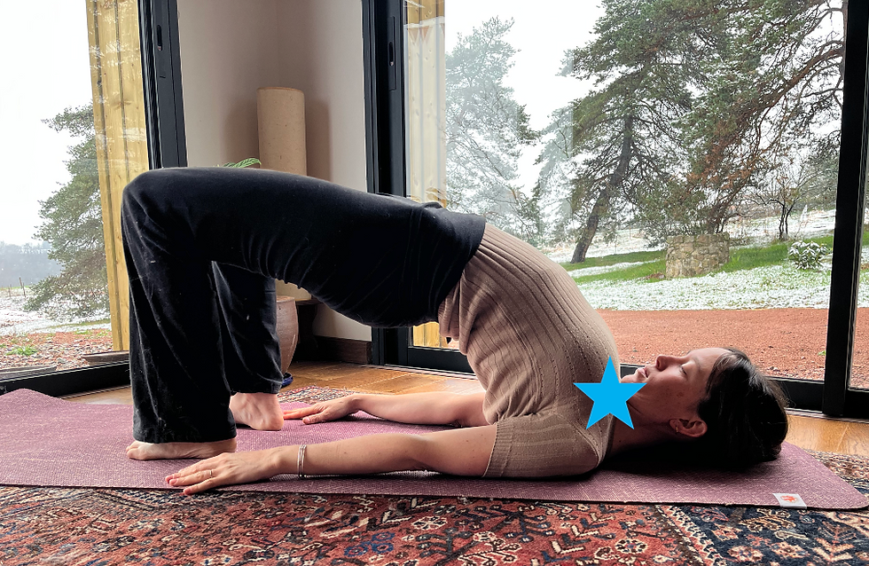Setubandha Sarvangasana avec Jalhandara bandha