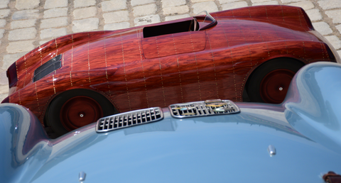 An unique handcrafted bodywork signature made from wood.