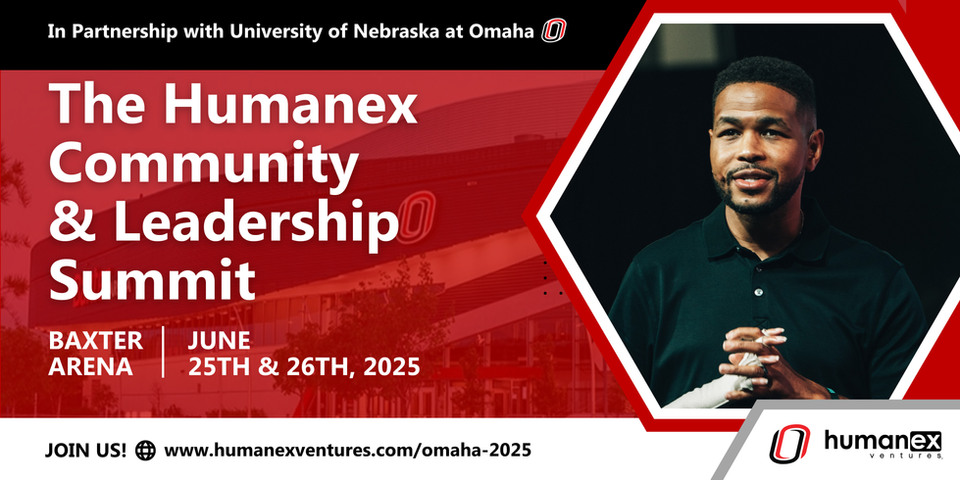 Speaker presenting at Humanex Ventures Community and Leadership Summit promotion