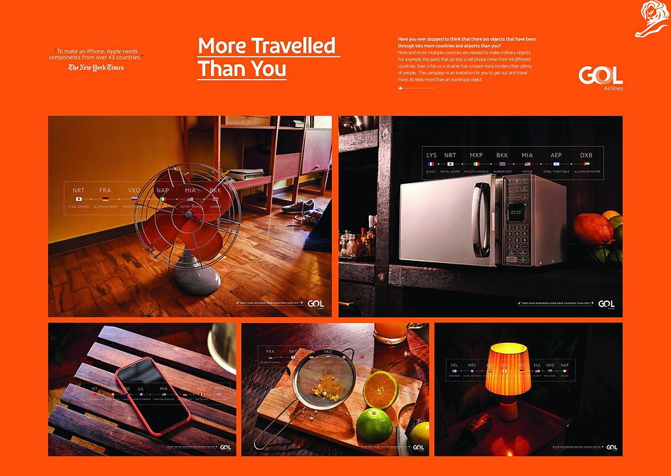 GOL AIRLINES - Travel Objects - BBDO - Cannes Lions 2023 (Supporting Images from The Work