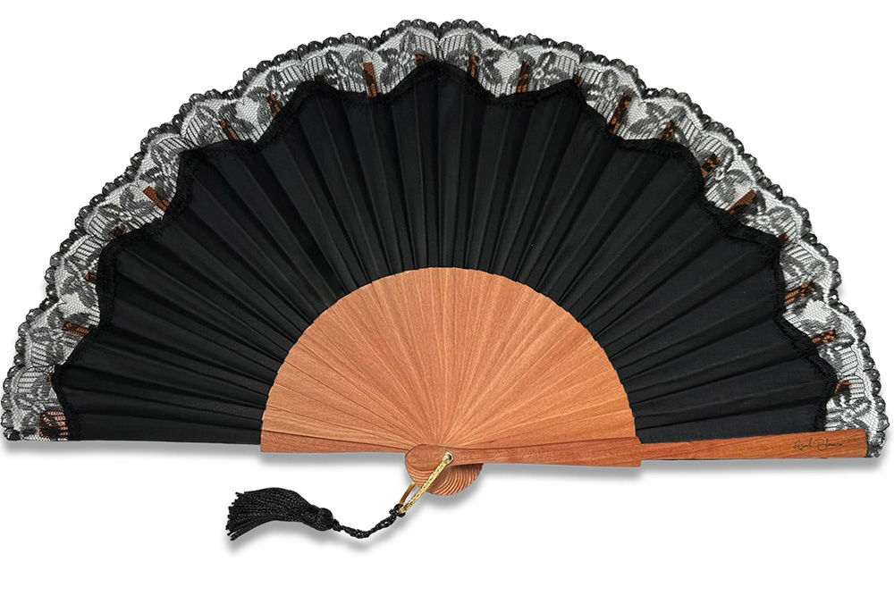 éventail dentelle noir