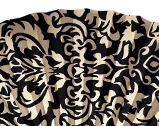 Miniature : tissu motif baroque pour éventail