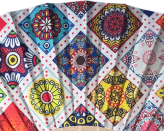 Miniature : motif coloré pour éventail