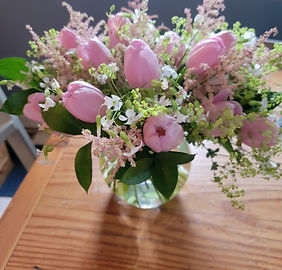 tulips in a bowl