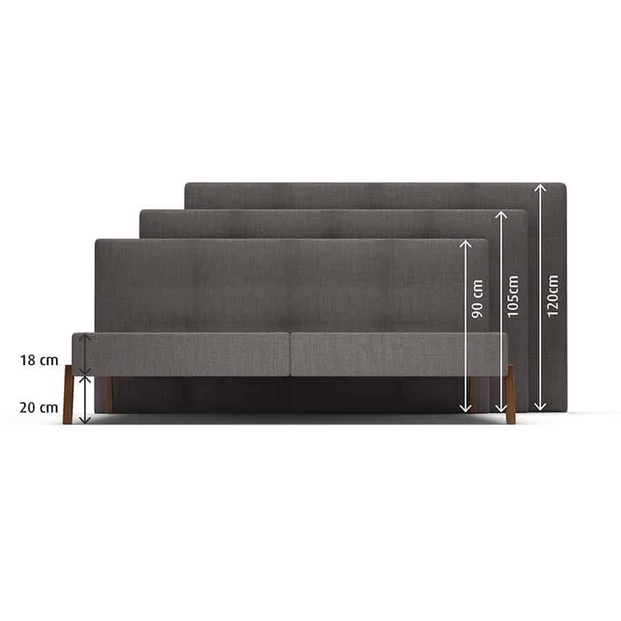 Alternative KopteileKopfteilhöhe : 90 cm / 105 cm / 120 cm