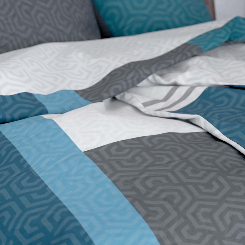 Geometrisches Design trifft Eleganz – Satinbettwäsche Joakim von Lotus Bettwaren
