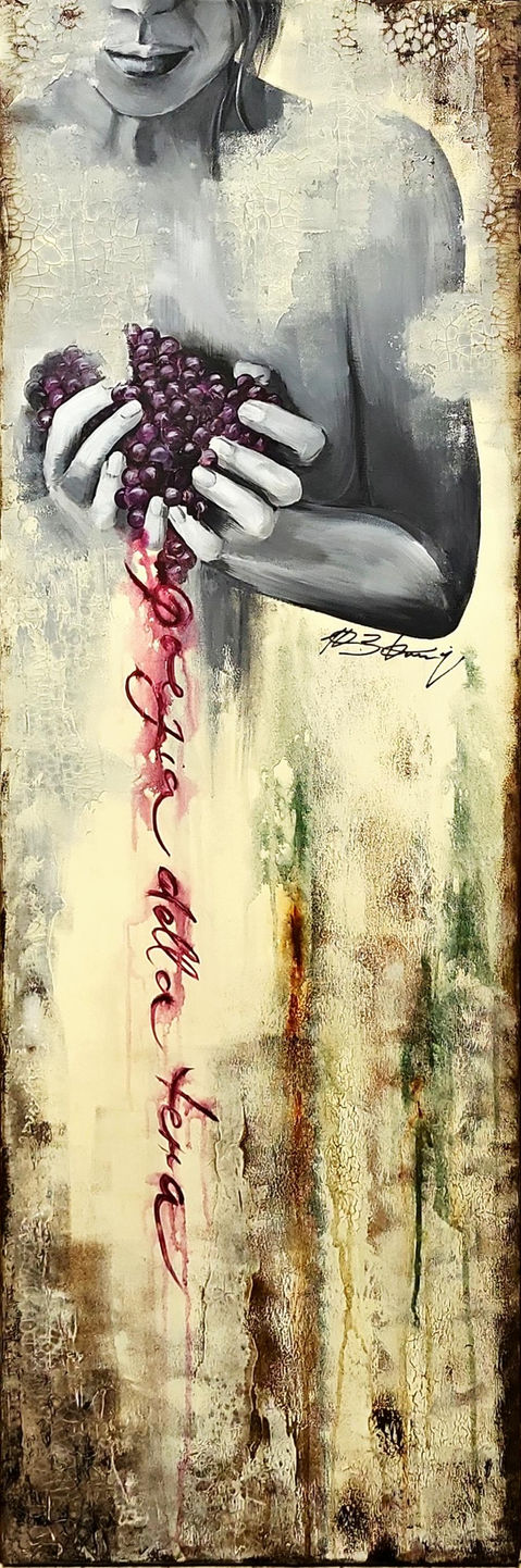 Poesia della terra Frau mit Trauben 40:120