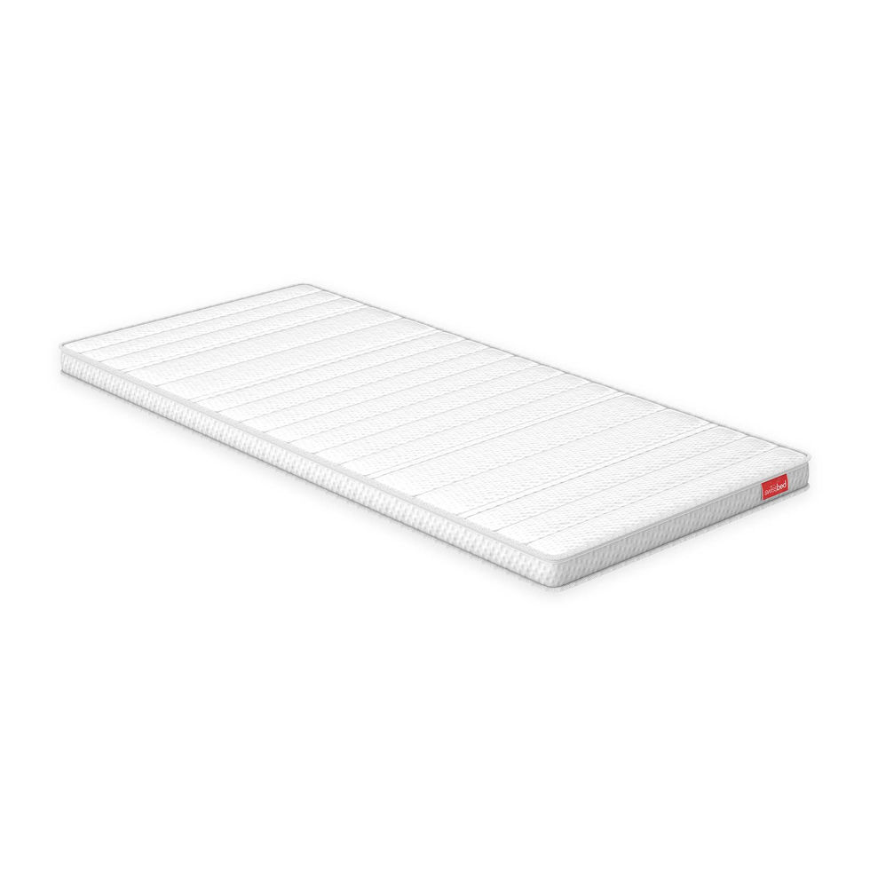 Schlafender Seitenschläfer auf dem Swissbed Topper Super Soft