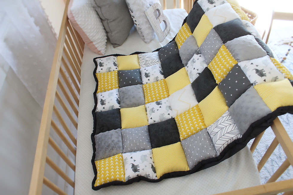 Thumbnail: Éléphants - gris et jaune - 6X8