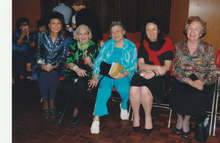 Members with former CWL President Fatima da Rosa (extreme rt)