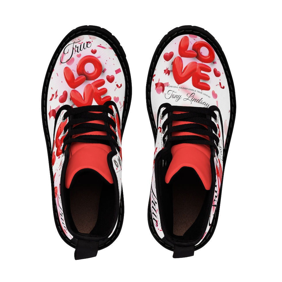 Thumbnail: Men's Canvas Boots "True Love" Tony Lindsay WHITE