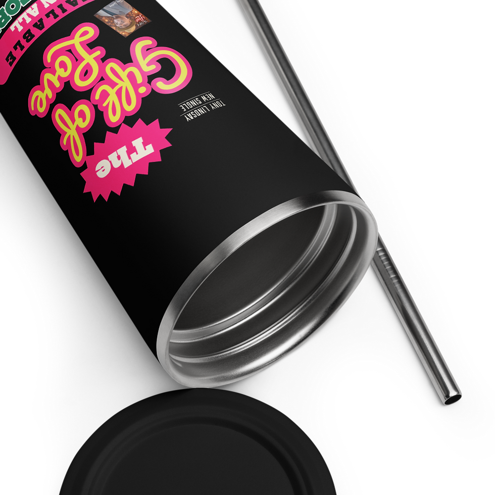 Thumbnail: Neon The Gift Of Love Insulated tumbler with a straw