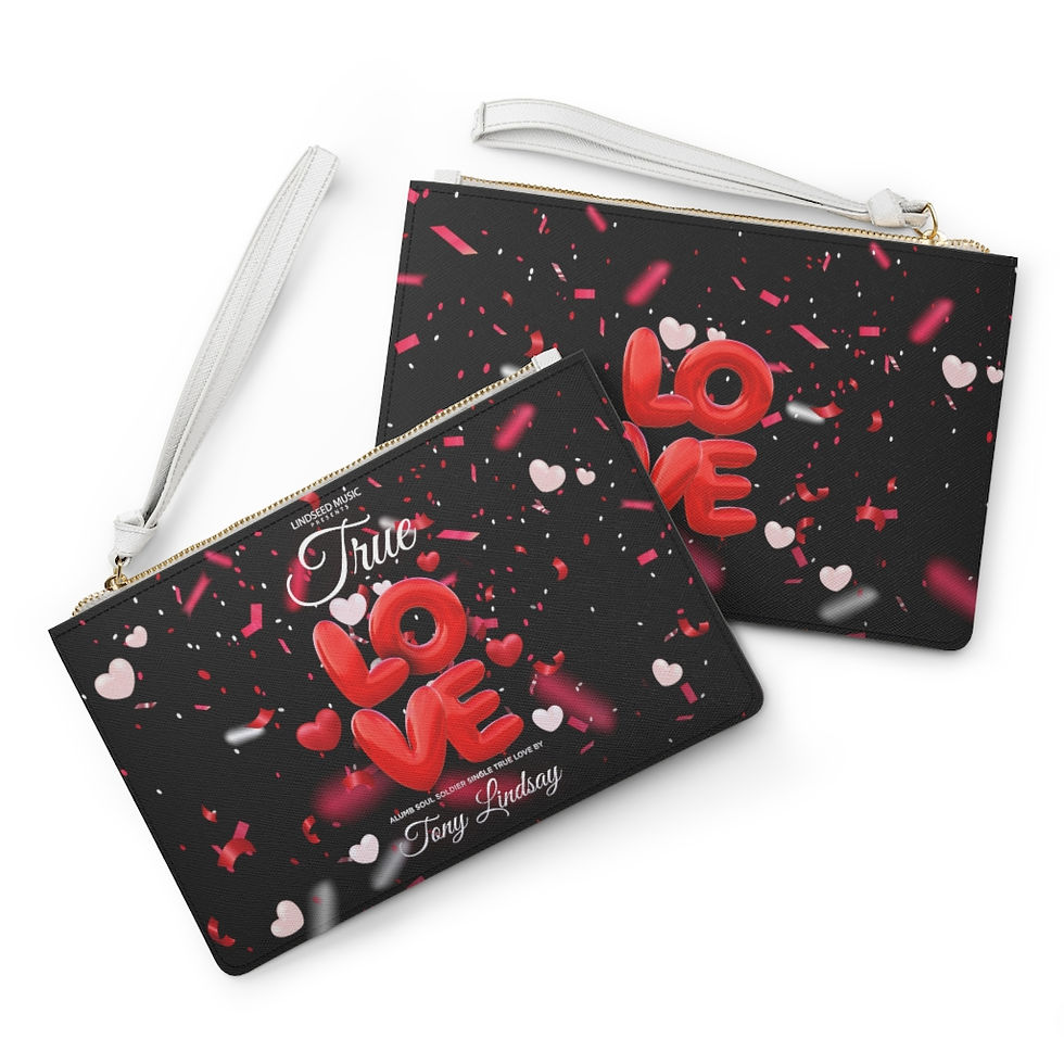 Thumbnail: Zip Wallet Wristlet Clutch Bag "True Love" Tony Lindsay