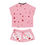 Thumbnail: Women's Short Pajama Set "True Love" Letter Tony Lindsay Pink