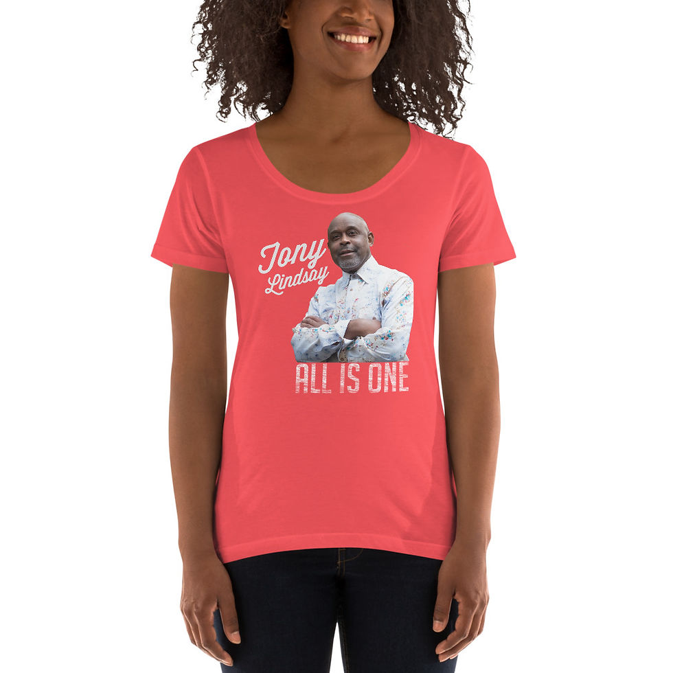 Thumbnail: Ladies' Scoopneck T-Shirt  'ALL IS ONE' Tony Lindsay
