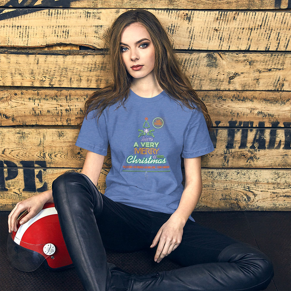 Thumbnail: Women Short-Sleeve T-Shirt "LIVE BAND. Have a Merry Christmas"