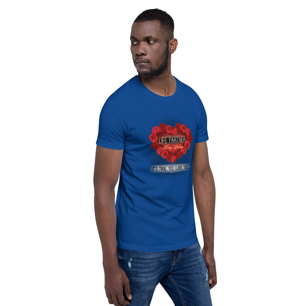 Thumbnail: Short-Sleeve Men T-Shirt It’s true, yes, I love you. Rose