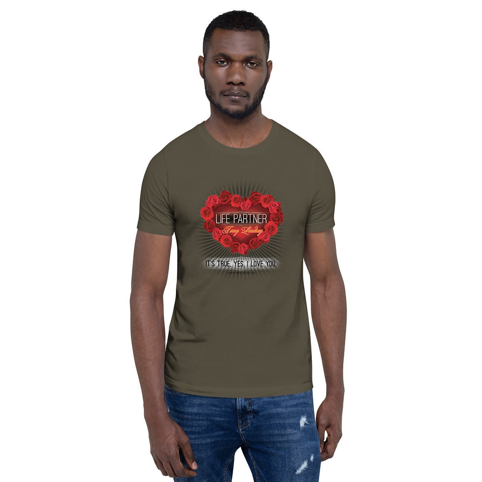 Thumbnail: Short-Sleeve Men T-Shirt It’s true, yes, I love you. Rose