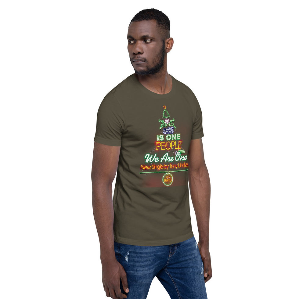 Thumbnail: Short-Sleeve Men T-Shirt "LIVE BAND. All Is One Christmas Tree"