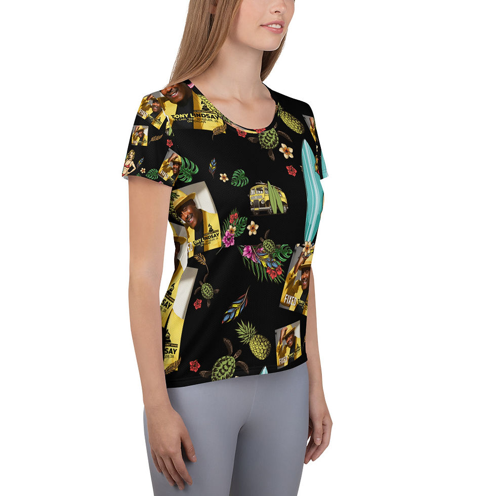 Thumbnail: Womens' Athletic T-shirt Fixed By Tony Lindsay - Vintage Bus