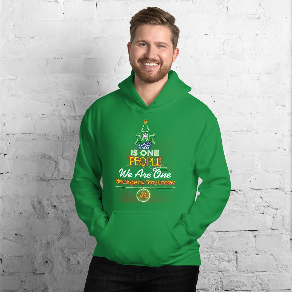 Thumbnail: Men Hoodie "LIVE BAND. All Is One Christmas Tree"