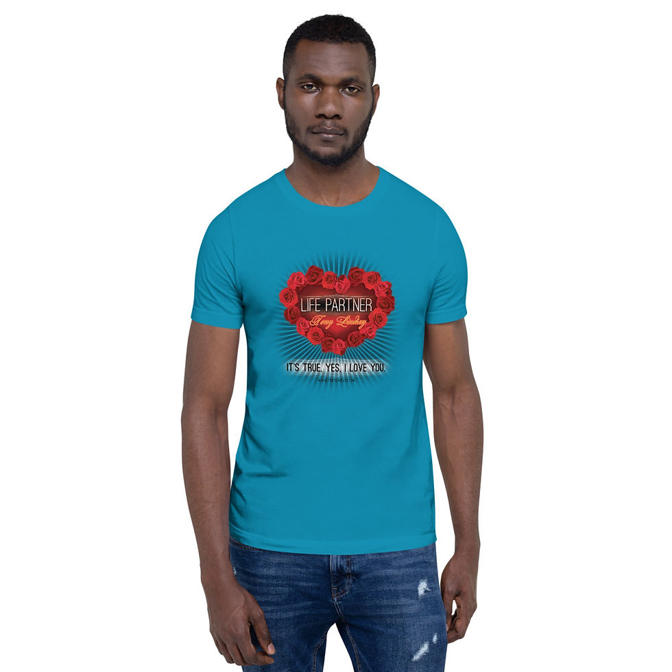 Thumbnail: Short-Sleeve Men T-Shirt It’s true, yes, I love you. Rose