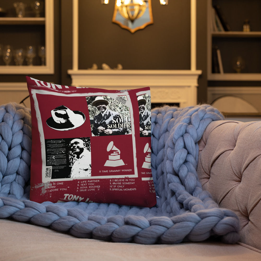 Premium Burgundy Pillow SOUL SOLDIER in Frame