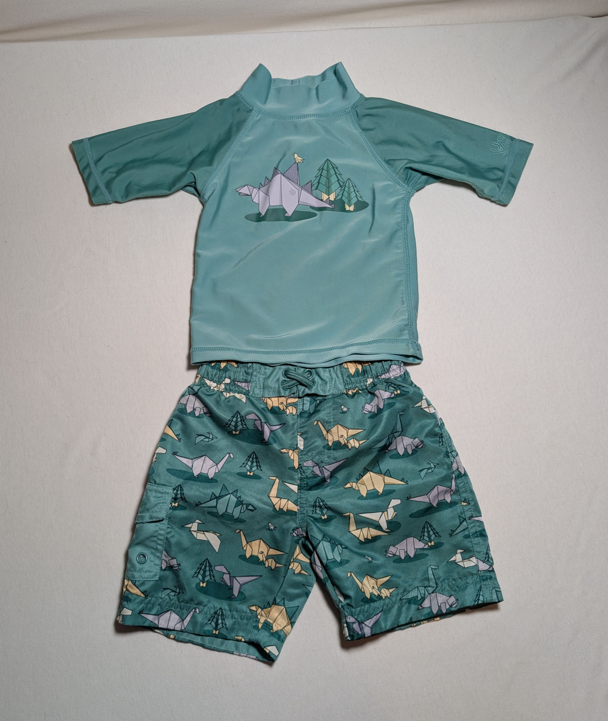 Dinosaur Swim Bottoms and Rashgaurd Set | Uskinz 2T
