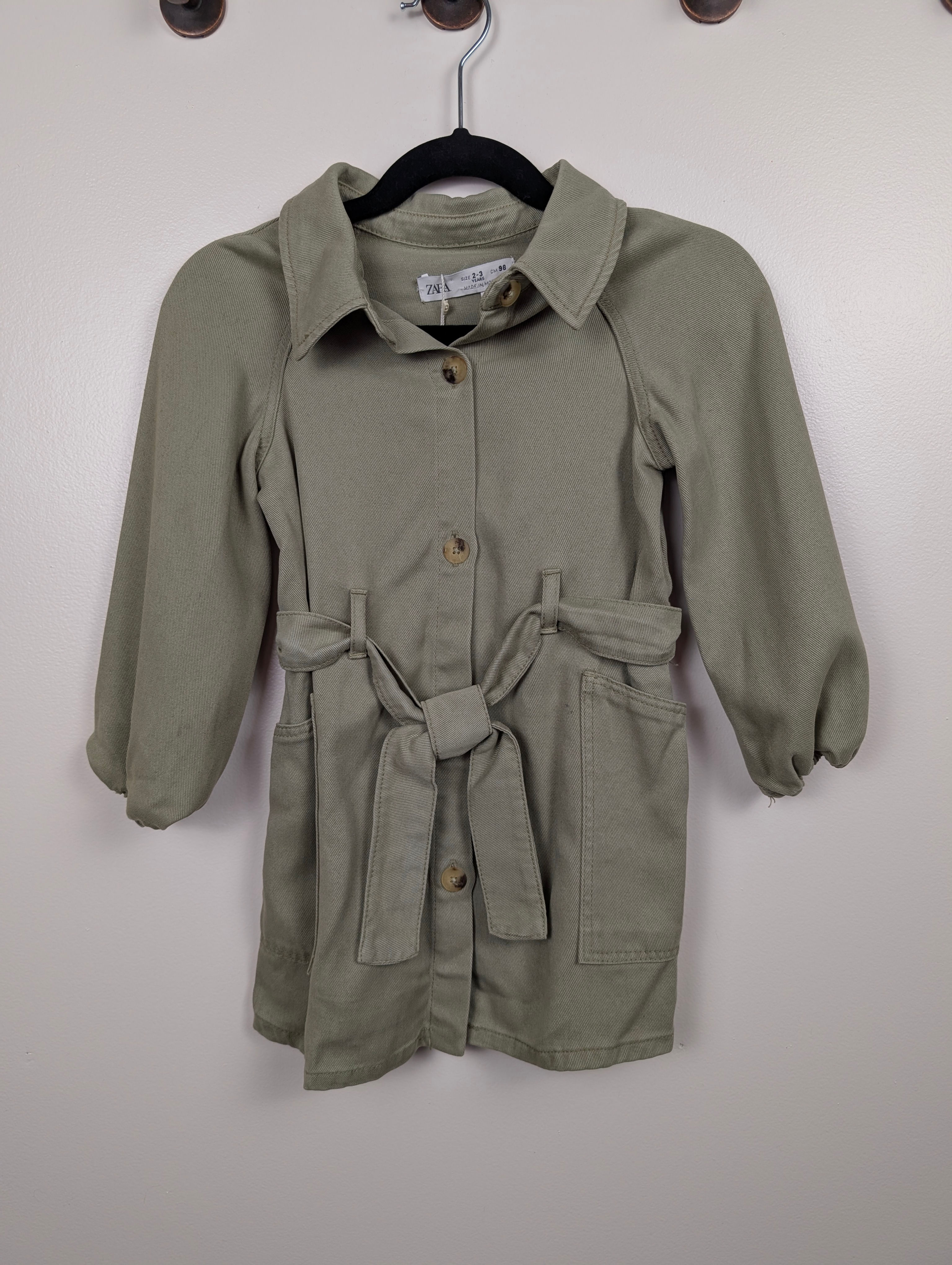 NEW Green Button Down Dress | Zara 3T